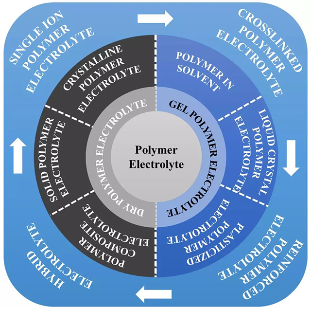 常見聚合物電解質(zhì)的分類